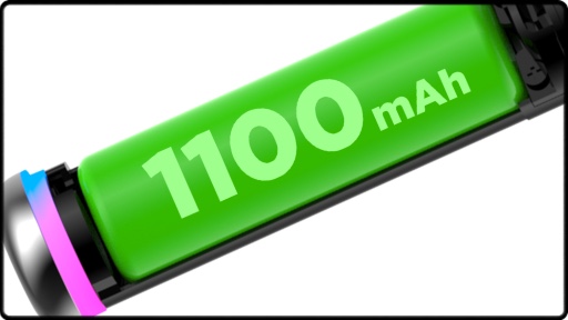 Une batterie intégrée de 1100mAh